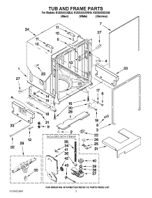05 - Tub And Frame Parts parts for Kitchenaid Dishwasher KUDS30SXWH0 from AppliancePartsPros.com