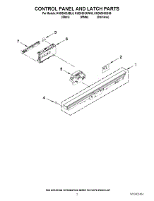 02 - Control Panel And Latch Parts parts for Kitchenaid Dishwasher KUDS30SXBL0 from AppliancePartsPros.com