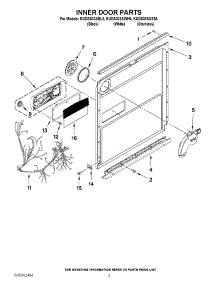 03 - Inner Door Parts parts for Kitchenaid Dishwasher KUDS30SXBL0 from AppliancePartsPros.com