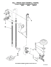 04 - Fill, Drain And Overfill Parts parts for Kitchenaid Dishwasher KUDC10IXWH2 from AppliancePartsPros.com