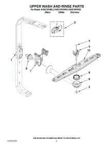 07 - Upper Wash And Rinse Parts parts for Kitchenaid Dishwasher KUDC10FXSS2 from AppliancePartsPros.com