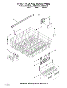 09 - Upper Rack And Track Parts parts for Kitchenaid Dishwasher KUDE20IXBL2 from AppliancePartsPros.com
