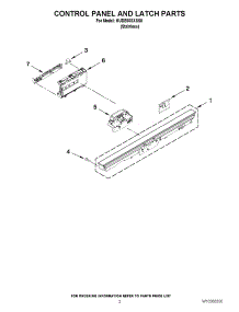 02 - Control Panel And Latch Parts parts for Kitchenaid Dishwasher KUDE60SXSS0 from AppliancePartsPros.com
