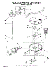06 - Pump, Washarm And Motor Parts parts for Kitchenaid Dishwasher KUDE60SXSS0 from AppliancePartsPros.com