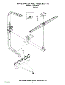 07 - Upper Wash And Rinse Parts parts for Kitchenaid Dishwasher KUDE60SXSS0 from AppliancePartsPros.com