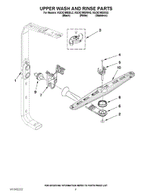 07 - Upper Wash And Rinse Parts parts for Kitchenaid Dishwasher KUDC10IXSS2 from AppliancePartsPros.com