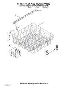 09 - Upper Rack And Track Parts parts for Kitchenaid Dishwasher KUDC10IXSS2 from AppliancePartsPros.com