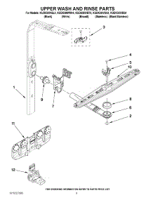 07 - Upper Wash And Rinse Parts parts for Kitchenaid Dishwasher KUDK30IVSS4 from AppliancePartsPros.com