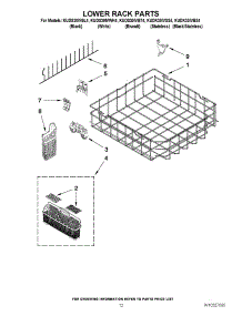 10 - Lower Rack Parts parts for Kitchenaid Dishwasher KUDS30IVBT4 from AppliancePartsPros.com