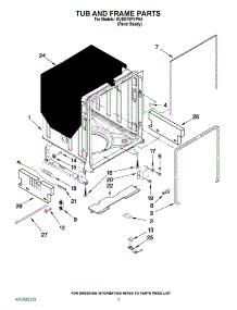 05 - Tub And Frame Parts parts for Kitchenaid Dishwasher KUDE70FVPA4 from AppliancePartsPros.com
