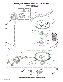 06 - Pump, Washarm And Motor Parts parts for Kitchenaid Dishwasher KUDE70FVPA4 from AppliancePartsPros.com