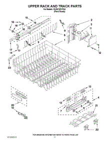 09 - Upper Rack And Track Parts parts for Kitchenaid Dishwasher KUDE70FVPA4 from AppliancePartsPros.com