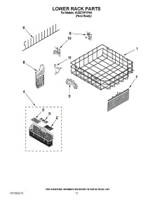 10 - Lower Rack Parts parts for Kitchenaid Dishwasher KUDE70FVPA4 from AppliancePartsPros.com