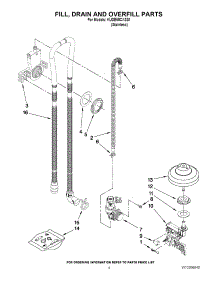 04 - Fill, Drain And Overfill Parts parts for Kitchenaid Dishwasher KUDE50CXSS1 from AppliancePartsPros.com