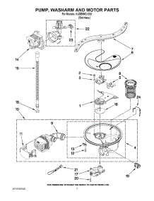 06 - Pump, Washarm And Motor Parts parts for Kitchenaid Dishwasher KUDE50CXSS1 from AppliancePartsPros.com