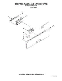 02 - Control Panel And Latch Parts parts for Kitchenaid Dishwasher KUDS30FXPA1 from AppliancePartsPros.com