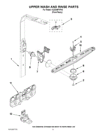 07 - Upper Wash And Rinse Parts parts for Kitchenaid Dishwasher KUDS40FVPA5 from AppliancePartsPros.com