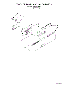 02 - Control Panel And Latch Parts parts for Kitchenaid Dishwasher KUDS50FVPA5 from AppliancePartsPros.com