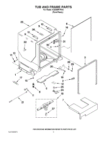 05 - Tub And Frame Parts parts for Kitchenaid Dishwasher KUDS50FVPA5 from AppliancePartsPros.com