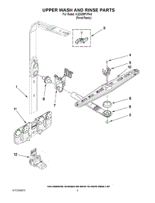 07 - Upper Wash And Rinse Parts parts for Kitchenaid Dishwasher KUDS50FVPA5 from AppliancePartsPros.com