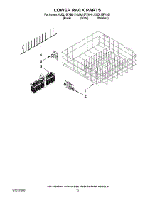 10 - Lower Rack Parts parts for Kitchenaid Dishwasher KUDL15FXWH1 from AppliancePartsPros.com