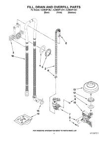 04 - Fill, Drain And Overfill Parts parts for Kitchenaid Dishwasher KUDE20FXBL1 from AppliancePartsPros.com