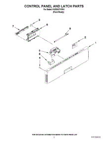 02 - Control Panel And Latch Parts parts for Kitchenaid Dishwasher KUDE40FXPA1 from AppliancePartsPros.com