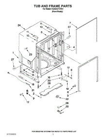 05 - Tub And Frame Parts parts for Kitchenaid Dishwasher KUDE40FXPA1 from AppliancePartsPros.com