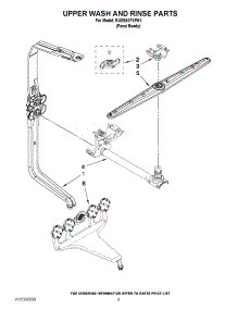 07 - Upper Wash And Rinse Parts parts for Kitchenaid Dishwasher KUDE40FXPA1 from AppliancePartsPros.com
