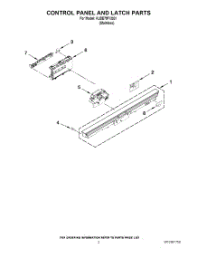 02 - Control Panel And Latch Parts parts for Kitchenaid Dishwasher KUDE70FXSS1 from AppliancePartsPros.com