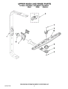 07 - Upper Wash And Rinse Parts parts for Kitchenaid Dishwasher KUDC10IXWH1 from AppliancePartsPros.com