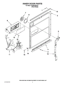 03 - Inner Door Parts parts for Kitchenaid Dishwasher KUDE70FXPA1 from AppliancePartsPros.com