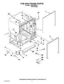 05 - Tub And Frame Parts parts for Kitchenaid Dishwasher KUDE70FXPA1 from AppliancePartsPros.com