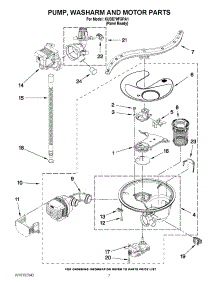 06 - Pump, Washarm And Motor Parts parts for Kitchenaid Dishwasher KUDE70FXPA1 from AppliancePartsPros.com