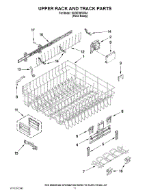 09 - Upper Rack And Track Parts parts for Kitchenaid Dishwasher KUDE70FXPA1 from AppliancePartsPros.com