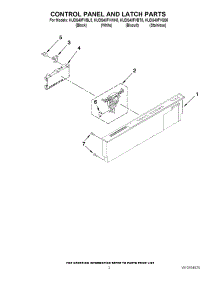 02 - Control Panel And Latch Parts parts for Kitchenaid Dishwasher KUDS40FVBL5 from AppliancePartsPros.com