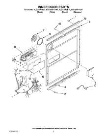 03 - Inner Door Parts parts for Kitchenaid Dishwasher KUDS40FVBL5 from AppliancePartsPros.com