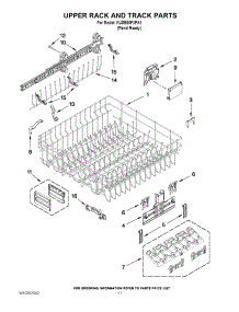 09 - Upper Rack And Track Parts parts for Kitchenaid Dishwasher KUDE60FXPA1 from AppliancePartsPros.com