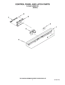 02 - Control Panel And Latch Parts parts for Kitchenaid Dishwasher KUDE60HXSS1 from AppliancePartsPros.com