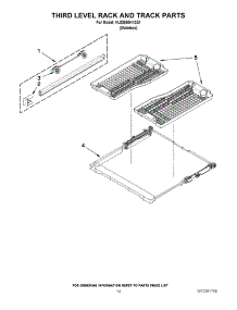 11 - Third Level Rack And Track Parts parts for Kitchenaid Dishwasher KUDE60HXSS1 from AppliancePartsPros.com
