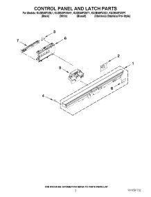 02 - Control Panel And Latch Parts parts for Kitchenaid Dishwasher KUDE40FXBL1 from AppliancePartsPros.com