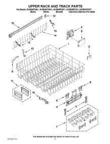 09 - Upper Rack And Track Parts parts for Kitchenaid Dishwasher KUDE40FXBL1 from AppliancePartsPros.com