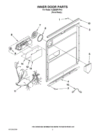 03 - Inner Door Parts parts for Kitchenaid Dishwasher KUDE60FVPA4 from AppliancePartsPros.com