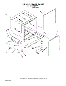 05 - Tub And Frame Parts parts for Kitchenaid Dishwasher KUDE60FVPA4 from AppliancePartsPros.com