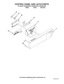 02 - Control Panel And Latch Parts parts for Kitchenaid Dishwasher KUDC20CVBL5 from AppliancePartsPros.com