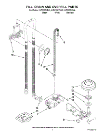 04 - Fill, Drain And Overfill Parts parts for Kitchenaid Dishwasher KUDC20CVBL5 from AppliancePartsPros.com