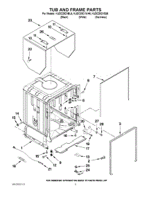 05 - Tub And Frame Parts parts for Kitchenaid Dishwasher KUDC20CVBL5 from AppliancePartsPros.com