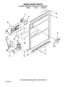 03 - Inner Door Parts parts for Kitchenaid Dishwasher KUDC10FXSS1 from AppliancePartsPros.com