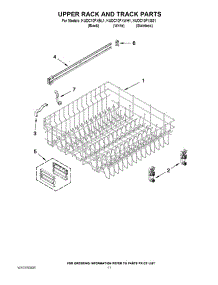 09 - Upper Rack And Track Parts parts for Kitchenaid Dishwasher KUDC10FXSS1 from AppliancePartsPros.com