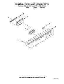 02 - Control Panel And Latch Parts parts for Kitchenaid Dishwasher KUDL15FXWH0 from AppliancePartsPros.com